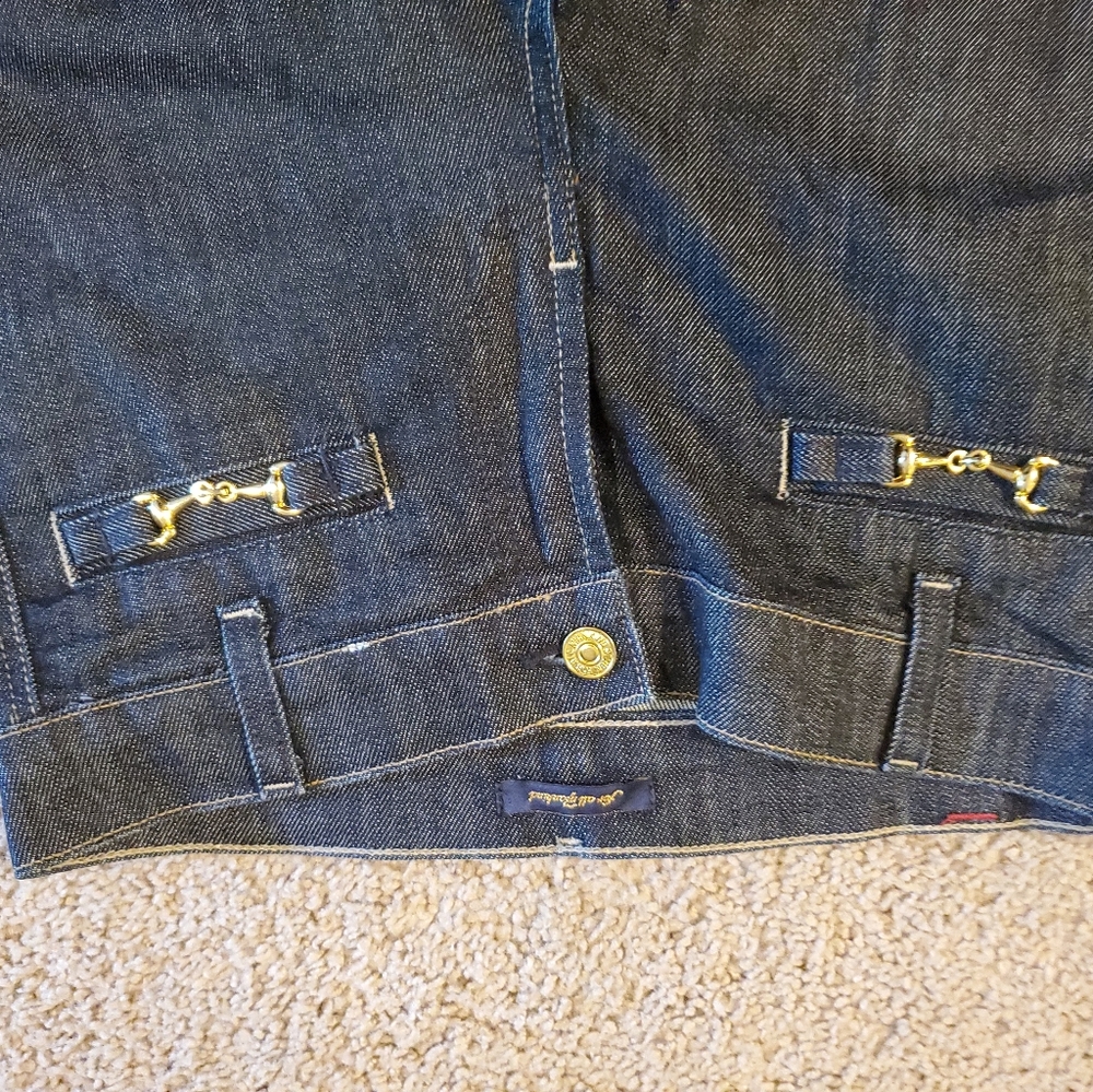 7 For All Mankind Dark Wash Jeans Bit Accents sz 27